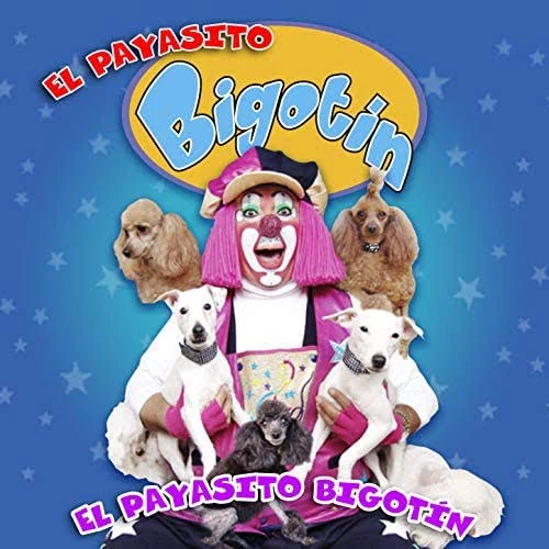 El payasito Bigotín con sus perros terrier y poodles